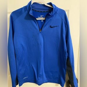 Nike Therma- Fit Sweatshirt Zipper up Sz L 3/4 zipper